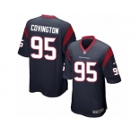 Men's Nike Houston Texans #95 Christian Covington Game Navy Blue Team Color NFL Jersey