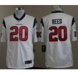 nike nfl jerseys houston texans #20 ed reed white[game]