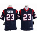 nike nfl jerseys houston texans #23 foster blue[game]