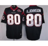 nike nfl jerseys houston texans #80 a.johnson blue[game 10th patch]