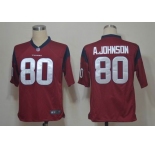 nike nfl jerseys houston texans #80 a.johnson red[game]