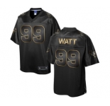 nike nfl jerseys houston texans #99 watt black gold collection[game]