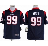 nike nfl jerseys houston texans #99 watt blue[game]