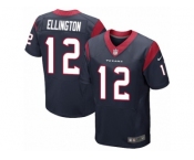 Men Nike Houston Texans #12 Bruce Ellington Elite Navy Blue Team Color NFL Jersey