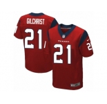 Men Nike Houston Texans #21 Marcus Gilchrist Elite Red Alternate NFL Jersey
