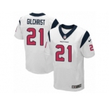 Men Nike Houston Texans #21 Marcus Gilchrist Elite White NFL Jersey