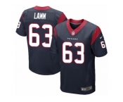 Men Nike Houston Texans #63 Kendall Lamm Elite Navy Blue Team Color NFL Jersey