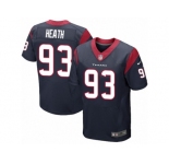 Men Nike Houston Texans #93 Joel Heath Elite Navy Blue Team Color NFL Jersey