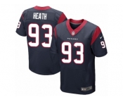 Men Nike Houston Texans #93 Joel Heath Elite Navy Blue Team Color NFL Jersey