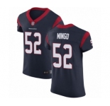 Men's Houston Texans #52 Barkevious Mingo Navy Blue Team Color Vapor Untouchable Elite Player Football Jersey