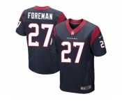 Men's Nike Houston Texans #27 D'Onta Foreman Elite Navy Blue Team Color NFL Jerse