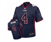 Men's Nike Houston Texans #4 Deshaun Watson Elite Navy Blue Drift Fashion NFL Jersey