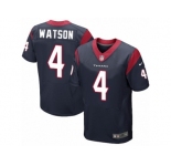Men's Nike Houston Texans #4 Deshaun Watson Elite Navy Blue Team Color NFL Jersey