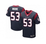 Men's Nike Houston Texans #53 Sio Moore Elite Navy Blue Team Color NFL Jersey