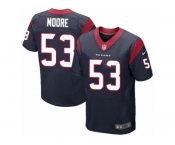 Men's Nike Houston Texans #53 Sio Moore Elite Navy Blue Team Color NFL Jersey