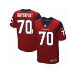 Men's Nike Houston Texans #70 Julien Davenport Elite Red Alternate NFL Jersey