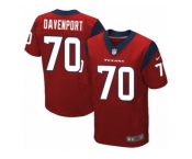 Men's Nike Houston Texans #70 Julien Davenport Elite Red Alternate NFL Jersey