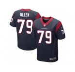 Men's Nike Houston Texans #79 Jeff Allen Elite Navy Blue Team Color NFL Jersey