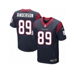 Men's Nike Houston Texans #89 Stephen Anderson Elite Navy Blue Team Color NFL Jersey