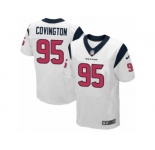 Men's Nike Houston Texans #95 Christian Covington Elite White NFL Jersey