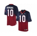 Nike Houston Texans #10 DeAndre Hopkins Navy Blue Red Men's Stitched NFL Elite Fadeaway Fashion Jersey