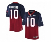 Nike Houston Texans #10 DeAndre Hopkins Navy Blue Red Men's Stitched NFL Elite Fadeaway Fashion Jersey