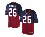 Nike Houston Texans #26 Lamar Miller Navy Blue Red Men's Stitched NFL Elite Fadeaway Fashion Jersey