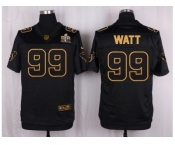 Nike Houston Texans #99 J.J. Watt Black Pro Line Gold Collection Jersey[Elite]