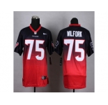 nike jerseys houston texans #75 wilfork red-blue [Elite drift fashion][second version]
