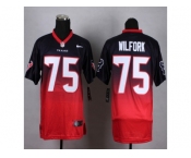nike jerseys houston texans #75 wilfork red-blue [Elite drift fashion][second version]