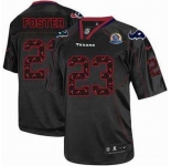 nike nfl jerseys houston texans #23 foster black[Elite united sideline 50th Patch]