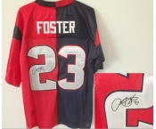 nike nfl jerseys houston texans #23 foster blue-red[Elite split signature]