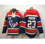 nike nfl jerseys houston texans #23 foster blue-red[pullover hooded sweatshirt]