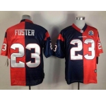 nike nfl jerseys houston texans #23 foster red-blue[Elite split 50th Patch]