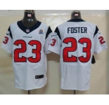 nike nfl jerseys houston texans #23 foster white[Elite 50th Patch]