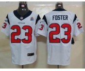 nike nfl jerseys houston texans #23 foster white[Elite 50th Patch]