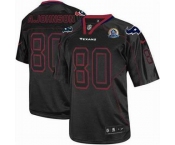 nike nfl jerseys houston texans  #80 a.johnson black[Elite lights out 50th Patch]