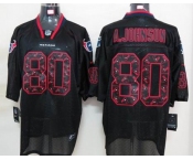 nike nfl jerseys houston texans #80 a.johnson black[Elite united sideline]