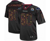 nike nfl jerseys houston texans #80 a.johnson black[camo fashion Elite 50th Patch]
