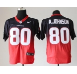nike nfl jerseys houston texans #80 a.johnson blue-red[Elite drift fashion][second version]