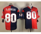 nike nfl jerseys houston texans #80 a.johnson blue-red[Elite split]