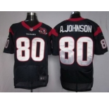 nike nfl jerseys houston texans #80 a.johnson blue[10th patch elite]
