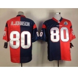nike nfl jerseys houston texans #80 a.johnson red-blue[Elite split 50th Patch]