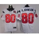 nike nfl jerseys houston texans #80 a.johnson white[10th patch elite]