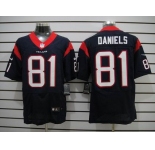 nike nfl jerseys houston texans #81 daniels dk.blue[Elite]