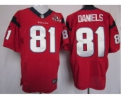 nike nfl jerseys houston texans #81 daniels red[Elite 10th patch]