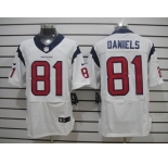 nike nfl jerseys houston texans #81 daniels white[Elite]