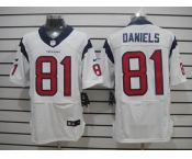 nike nfl jerseys houston texans #81 daniels white[Elite]