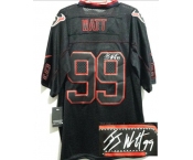 nike nfl jerseys houston texans #99 watt black[Elite lights out signature]