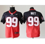 nike nfl jerseys houston texans #99 watt blue-red[Elite drift fashion][second version]